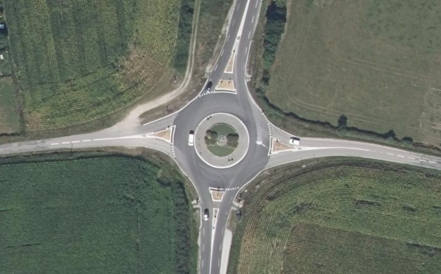 Vue aérienne du Giratoire de Lirey