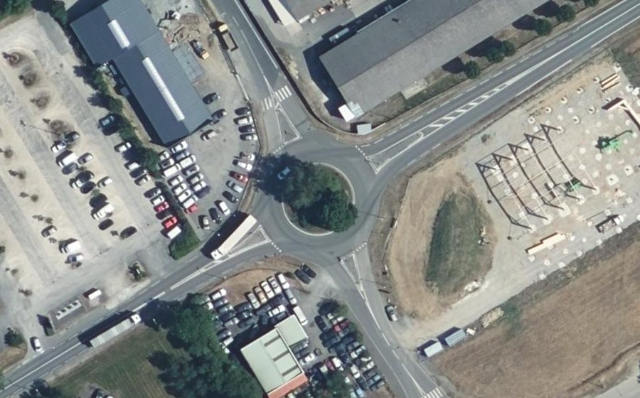 Vue aérienne du Rond-Point Gilserberg