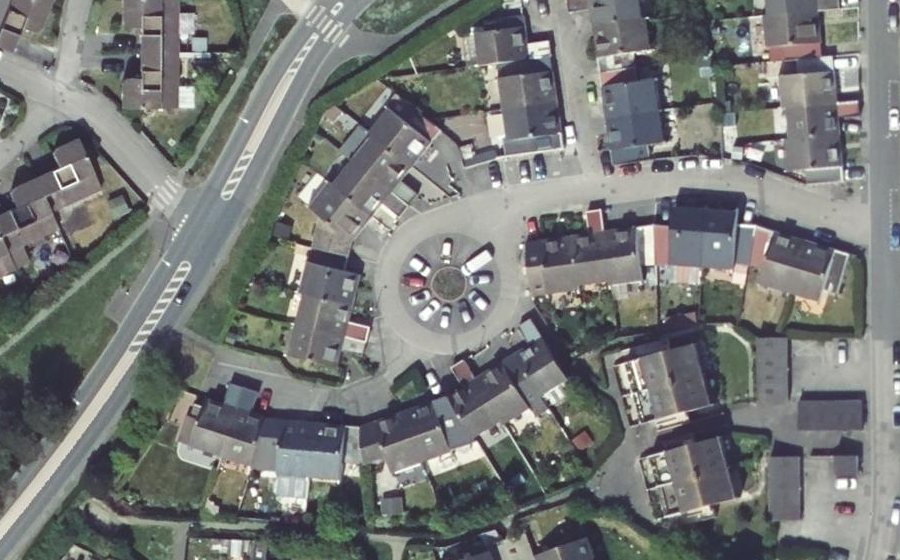 Vue aérienne du Square des Ménapiens