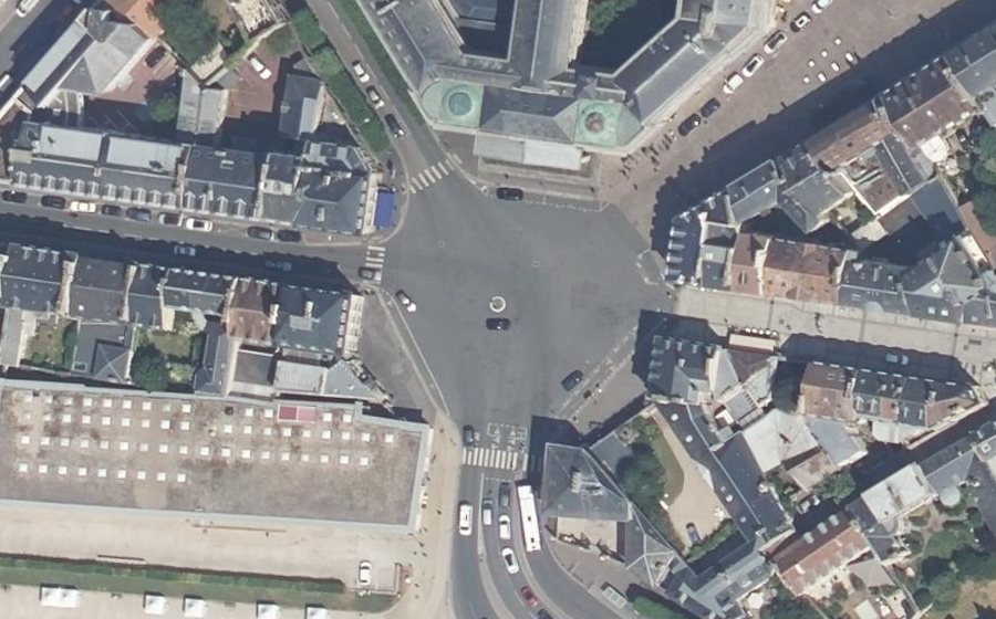 Vue aérienne du Place Fontette