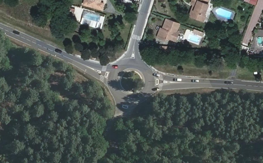 Vue aérienne du Rond-Point des Grands-Champs