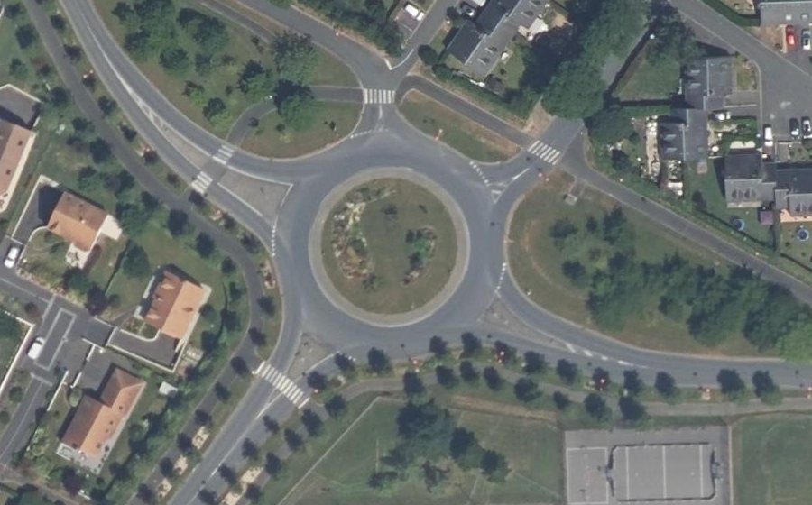 Vue aérienne du Rond-Point Bomlitz