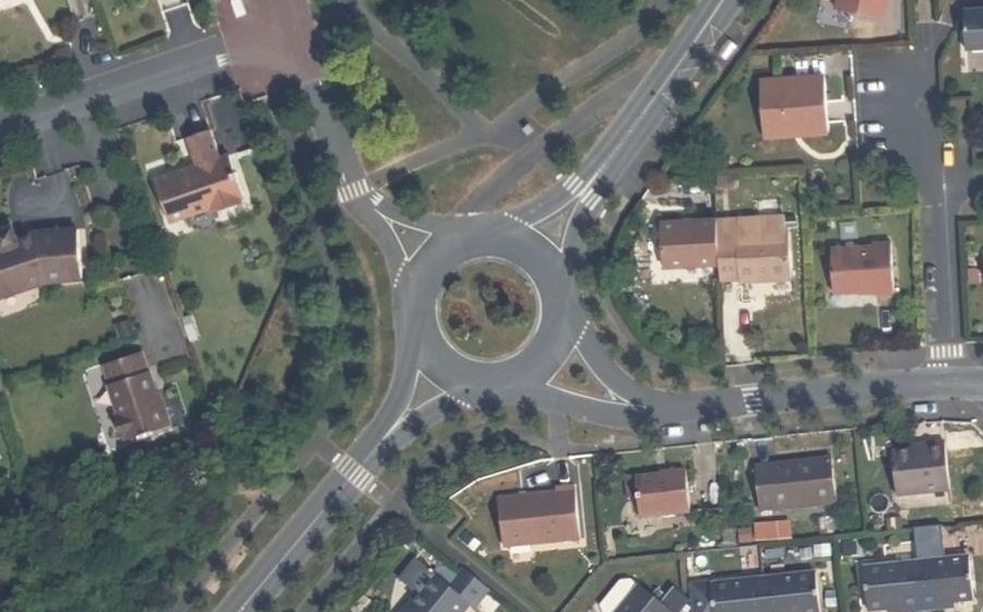 Vue aérienne du Rond-Point des Palmiers