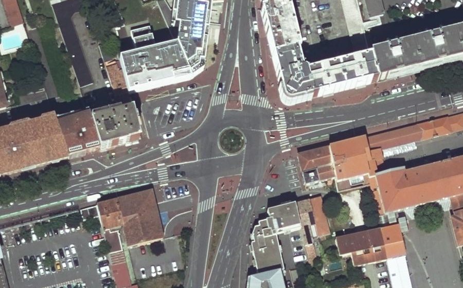 Vue aérienne du Barrière de Lombez