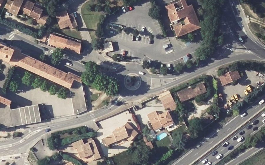 Vue aérienne du Rond-Point Roger Ruggirello