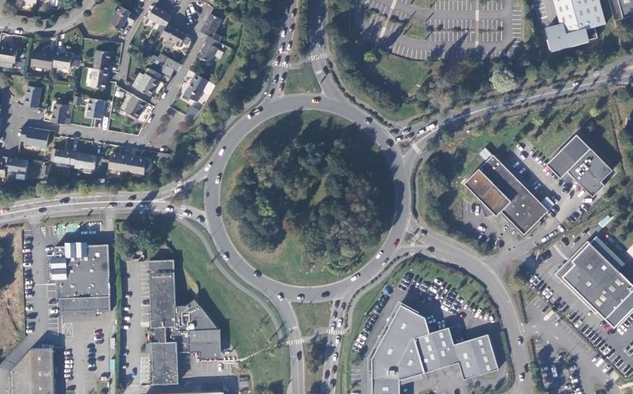 Vue aérienne du Rond-Point des Anciens Combattants