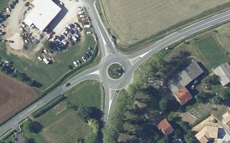 Vue aérienne du Route de Revel