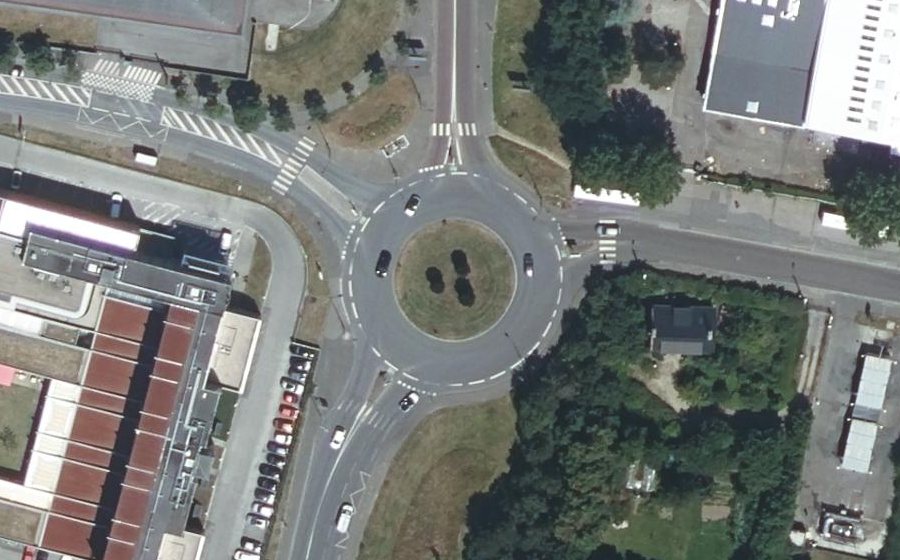 Vue aérienne du Rond-Point du Souvenir Français