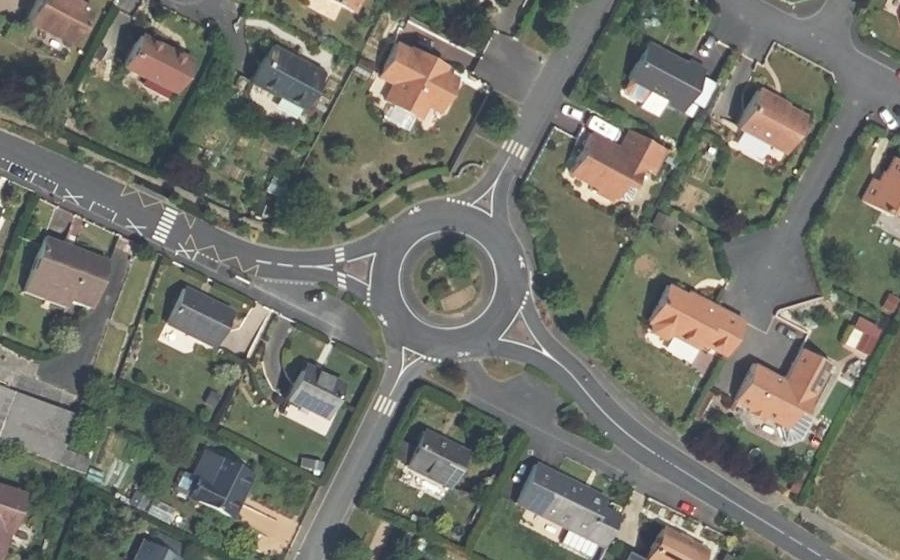 Vue aérienne du Rond-Point North Baddesley