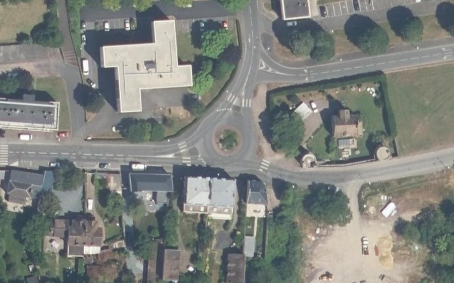 Vue aérienne du Rue Basse