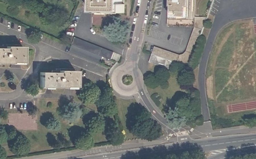 Vue aérienne du Rue Saint-Ouen