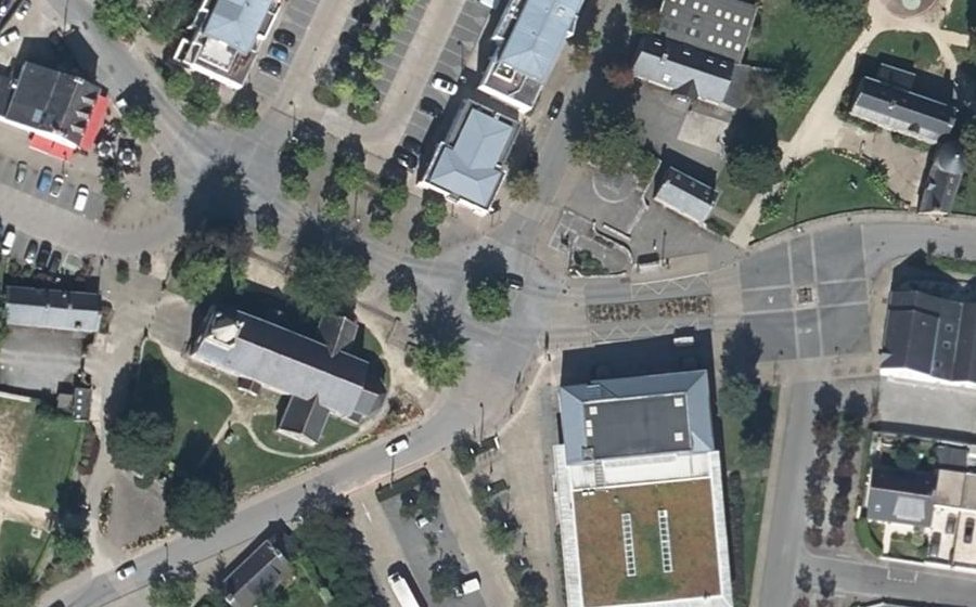 Vue aérienne du Giratoire de la Mairie