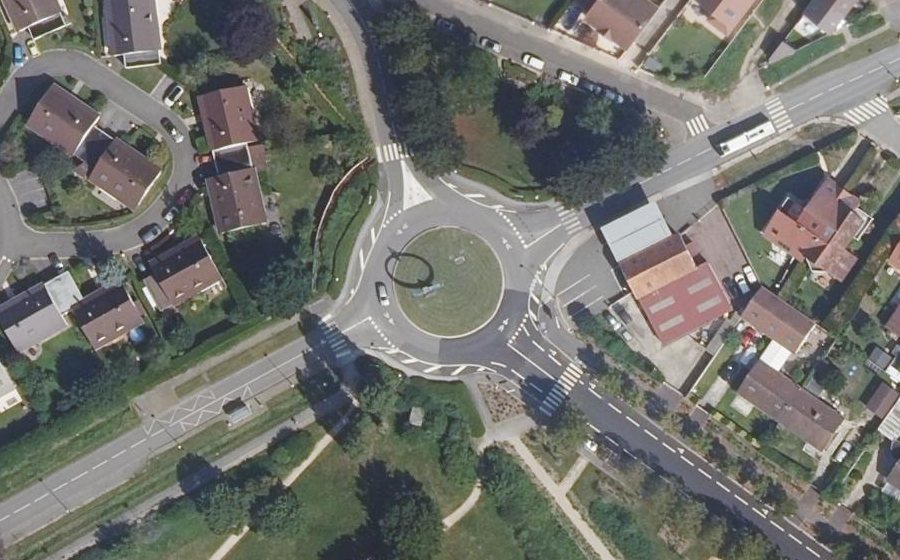 Vue aérienne du Place Claude Erignac
