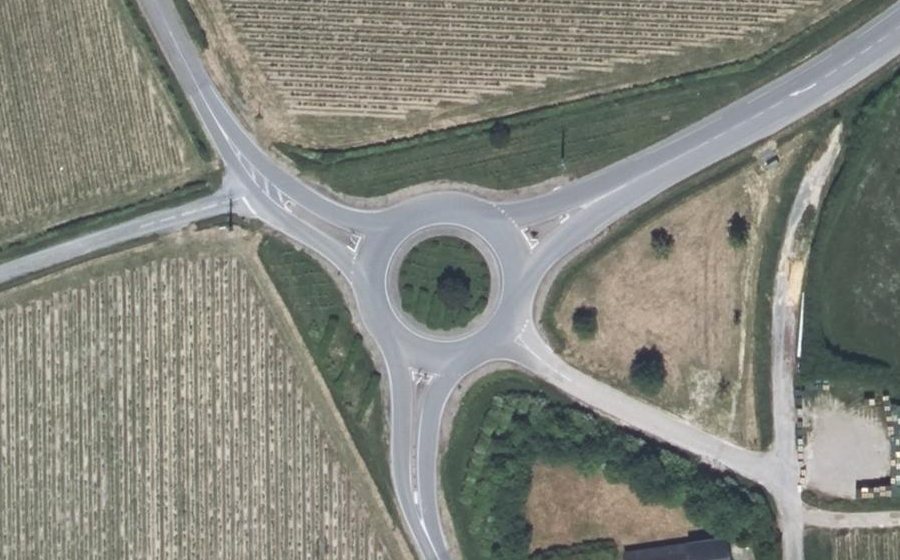 Vue aérienne du Rond point de la Herse