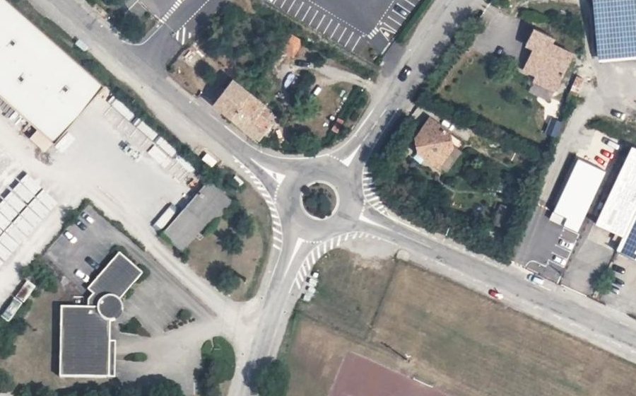 Vue aérienne du Boulevard du Vivarais