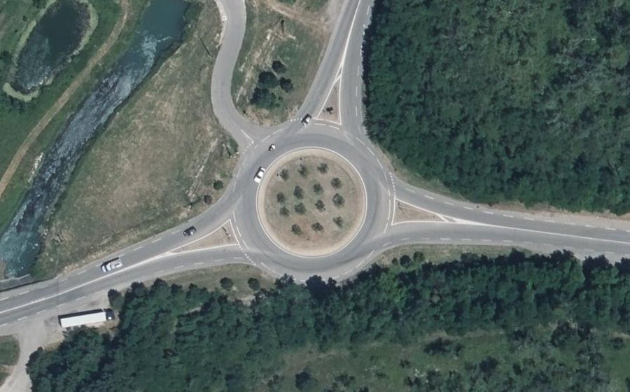 Vue aérienne du Rond-Point Saint-Jean