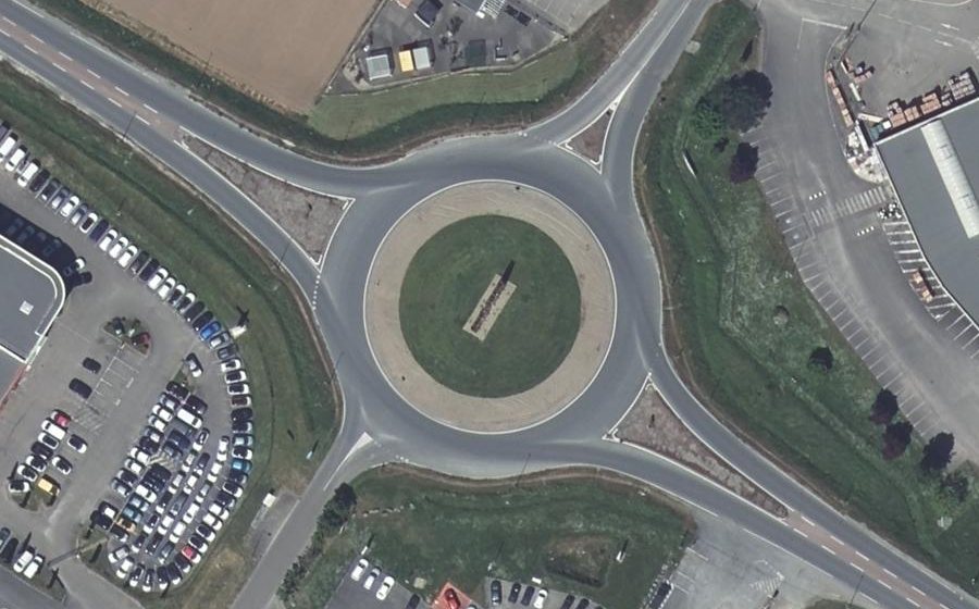 Vue aérienne du Rond-Point de la Plaine