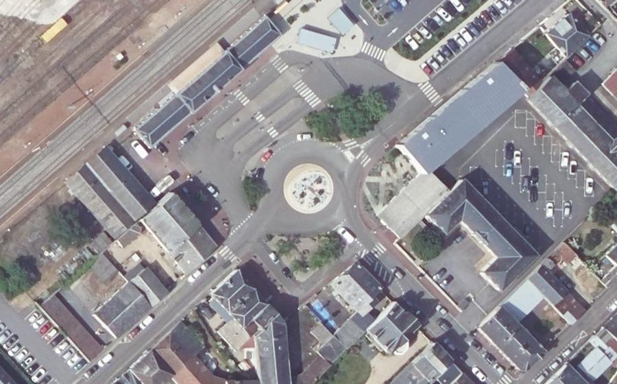 Vue aérienne du Place de la Gare