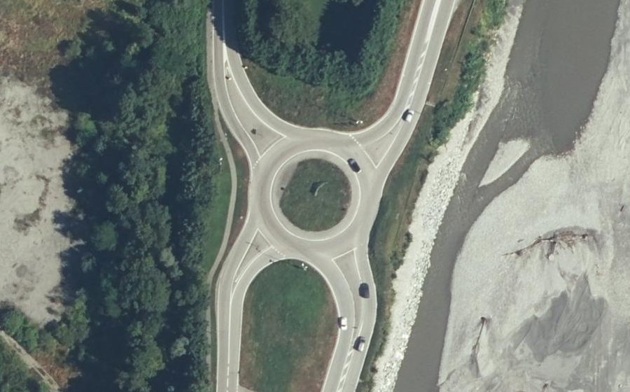 Vue aérienne du Carrefour de Tournon