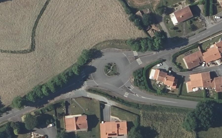 Vue aérienne du Rond-Point des Ponts