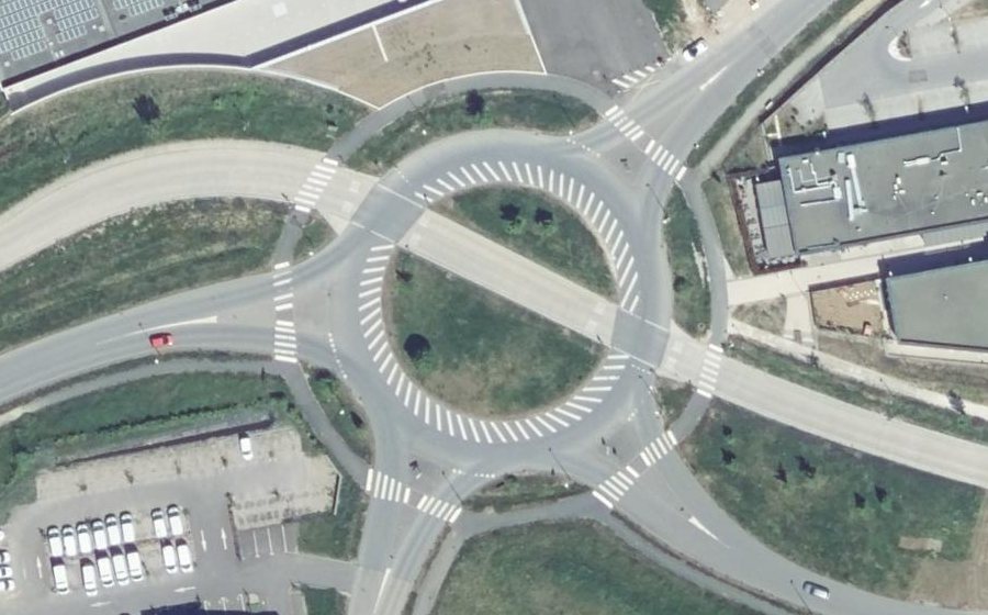 Vue aérienne du Rond-Point Pierre Morlanne