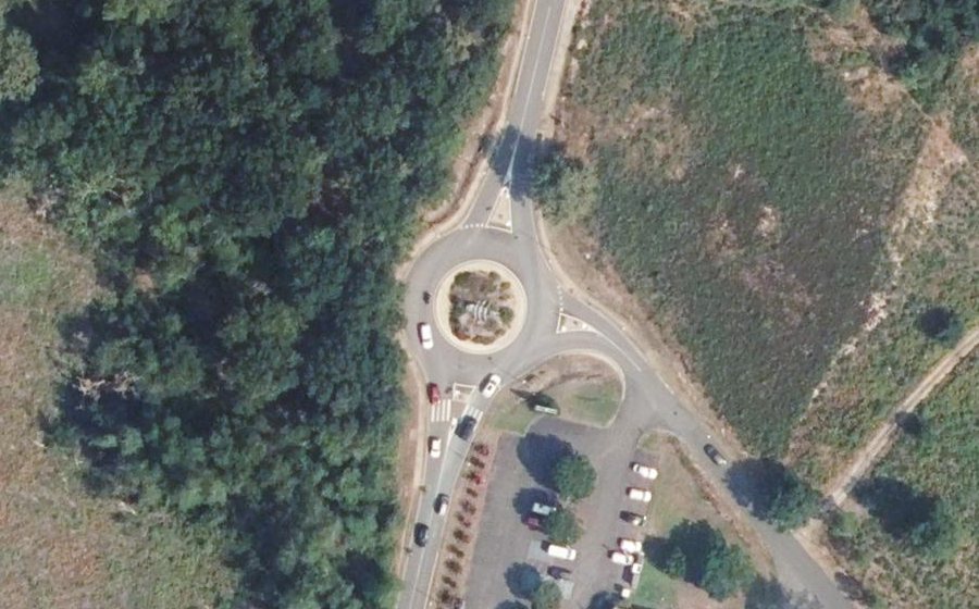 Vue aérienne du Avenue du Marensin