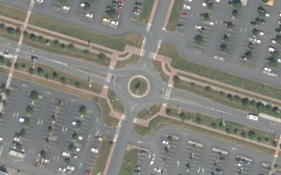 Vue aérienne du Avenue des Drapeaux