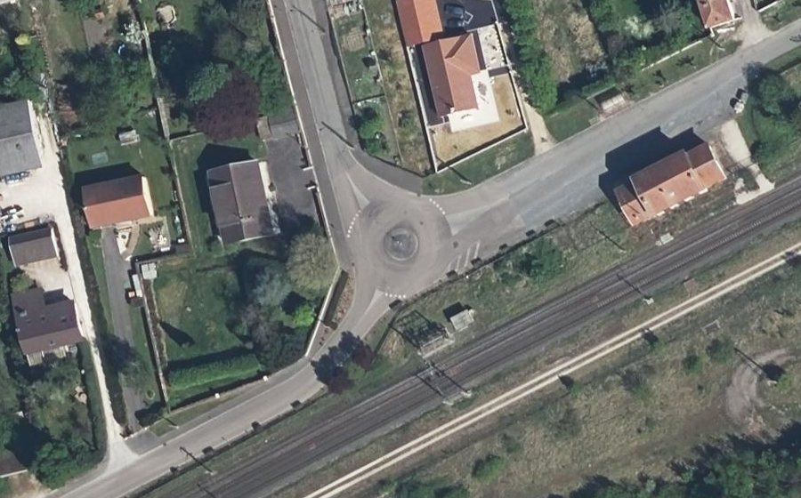 Vue aérienne du Place du Général Toulorge