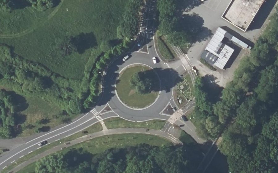 Vue aérienne du Rond-Point de l'ONU