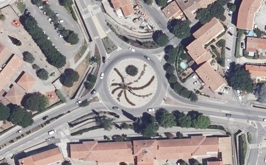 Vue aérienne du Rond-Point de Lattre de Tassigny