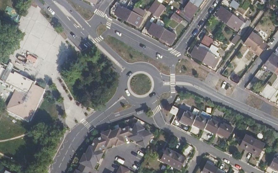 Vue aérienne du Place Louise Michel