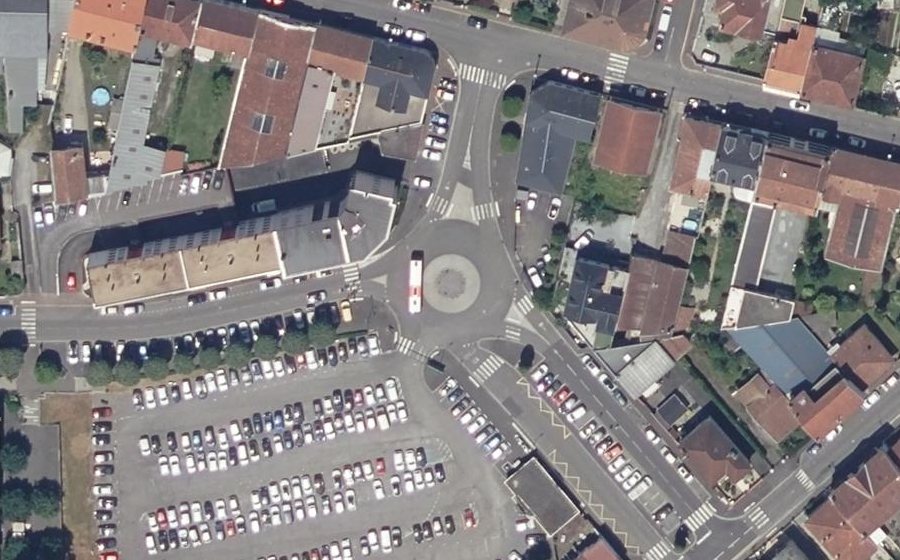 Vue aérienne du Place Capdevielle