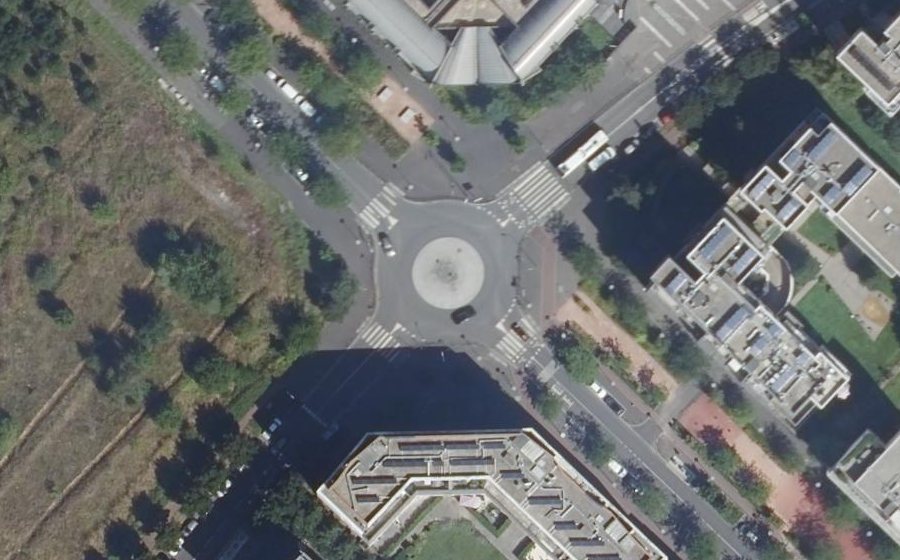 Vue aérienne du Carrefour des Albatros