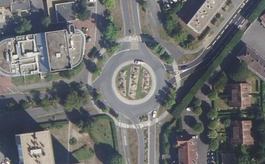 Vue aérienne du Place de la Fraternité