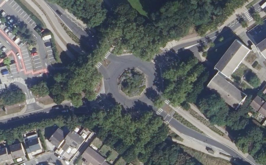 Vue aérienne du Carrefour de la Croix Villecoq