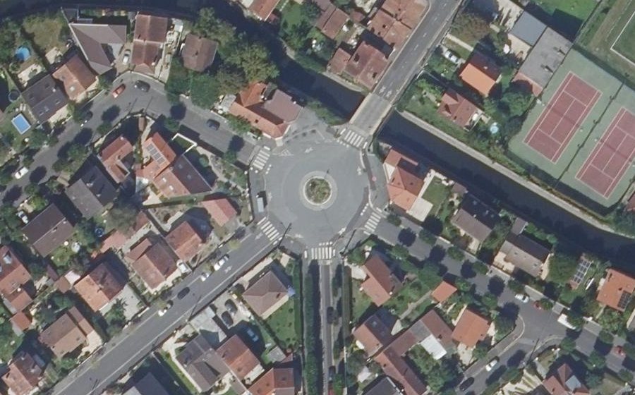Vue aérienne du Place Jean Monnet
