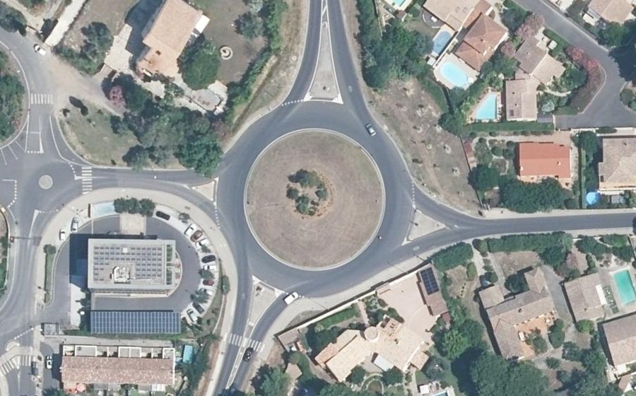 Vue aérienne du Carrefour Marcel Paul