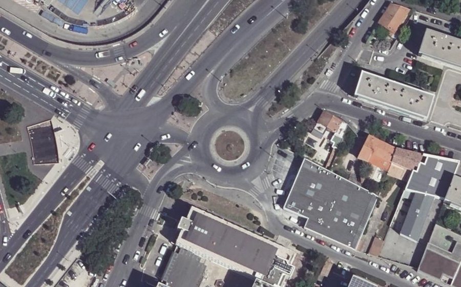 Vue aérienne du Rond-Point Claudie Darcy