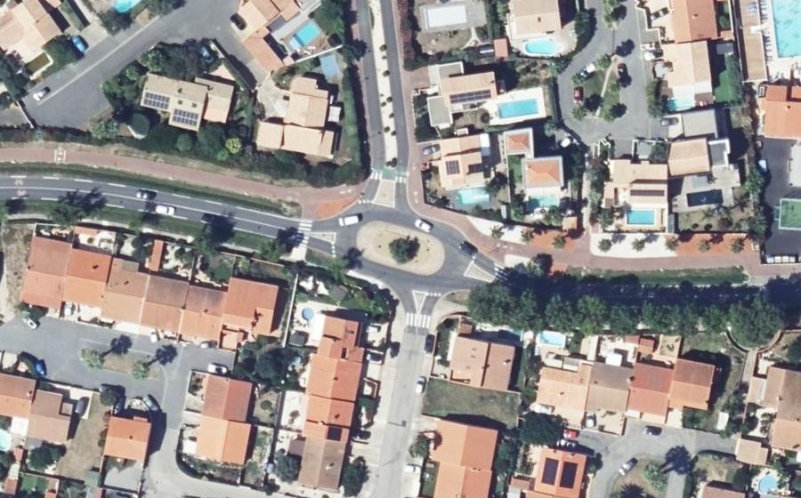 Vue aérienne du Camí de la Mar