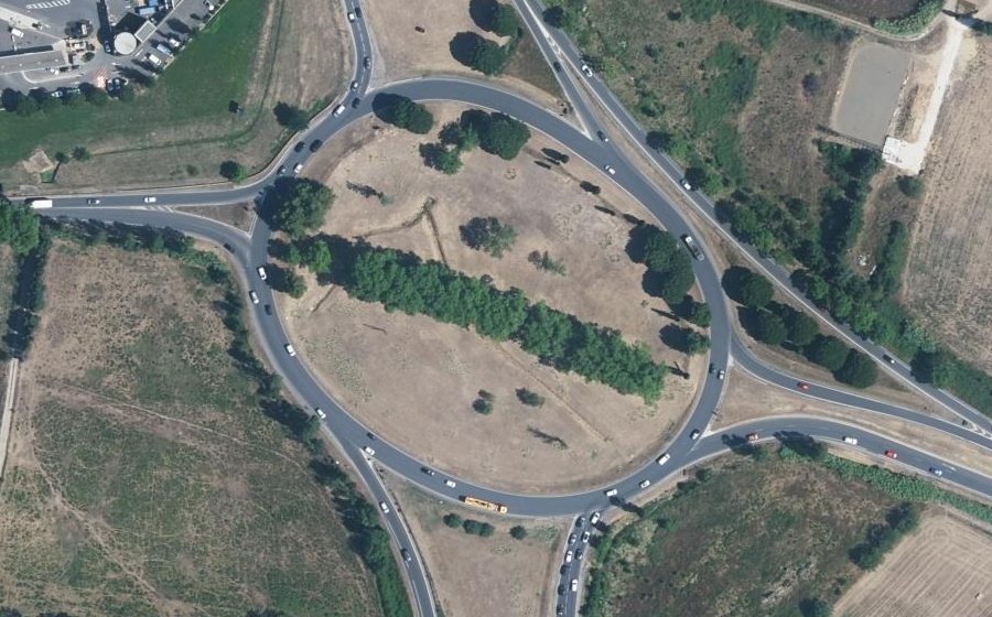 Vue aérienne du Rond-Point de la Méditerranée