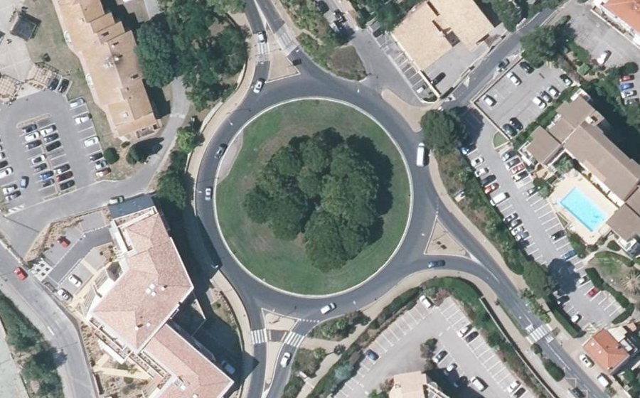 Vue aérienne du Rond-Point de l'Europe