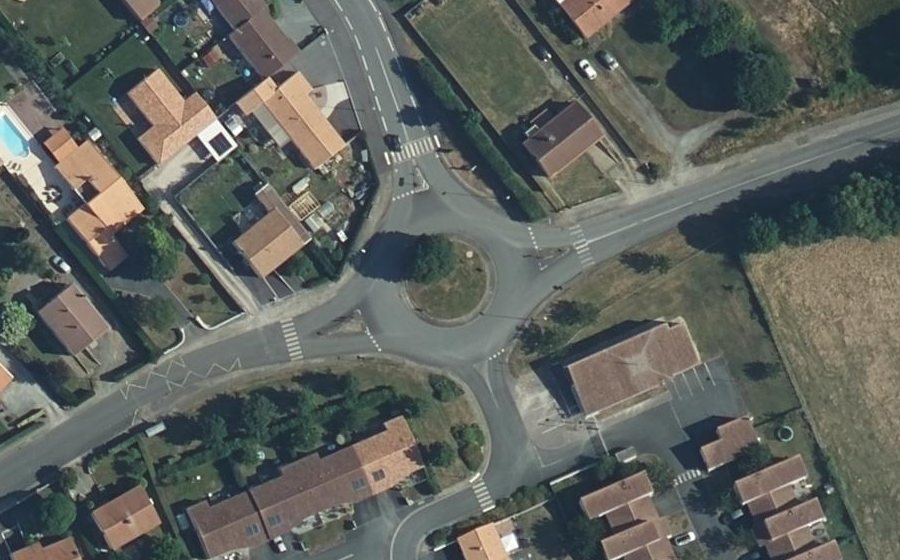 Vue aérienne du Rond-Point de la Gâtine