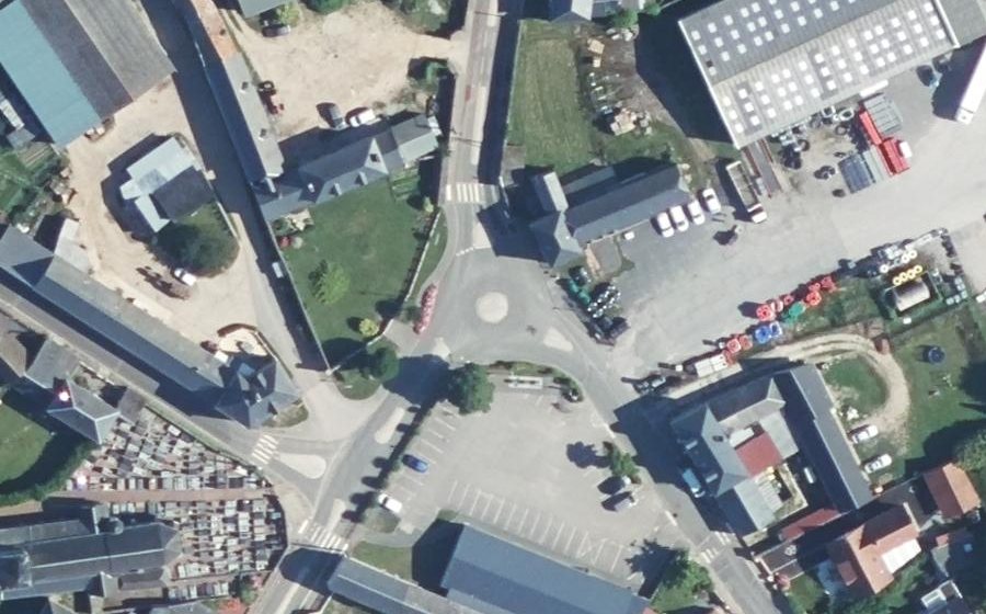 Vue aérienne du Place des Tilleuls