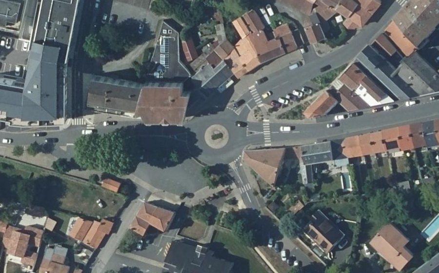 Vue aérienne du Place de la République