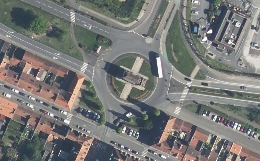 Vue aérienne du Place du Maréchal Leclerc