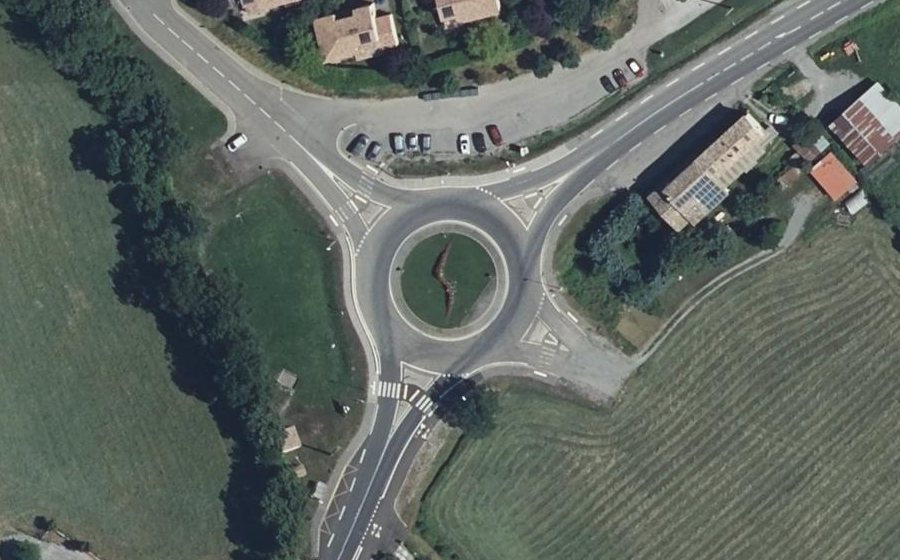 Vue aérienne du Rond-Point de Samarkand