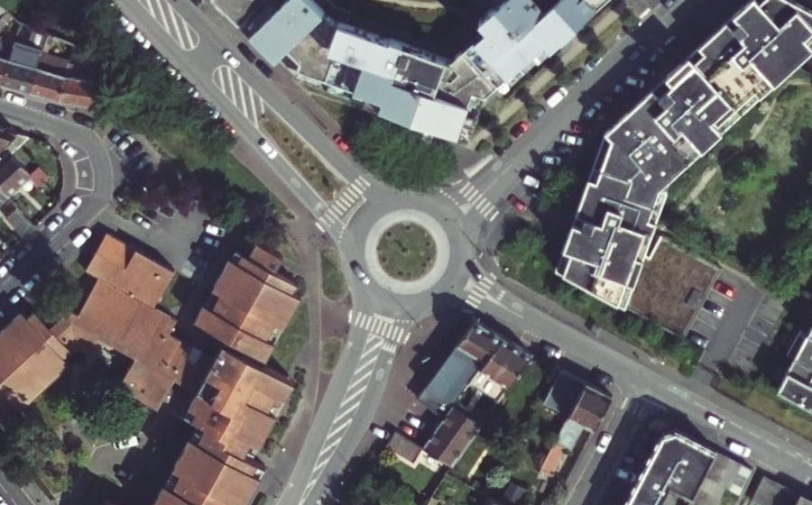 Vue aérienne du Rond-Point Bernard Meurisse