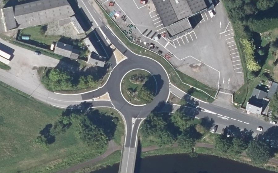 Vue aérienne du Rond-Point de la Rochette
