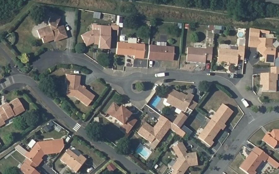 Vue aérienne du Rue de la Source