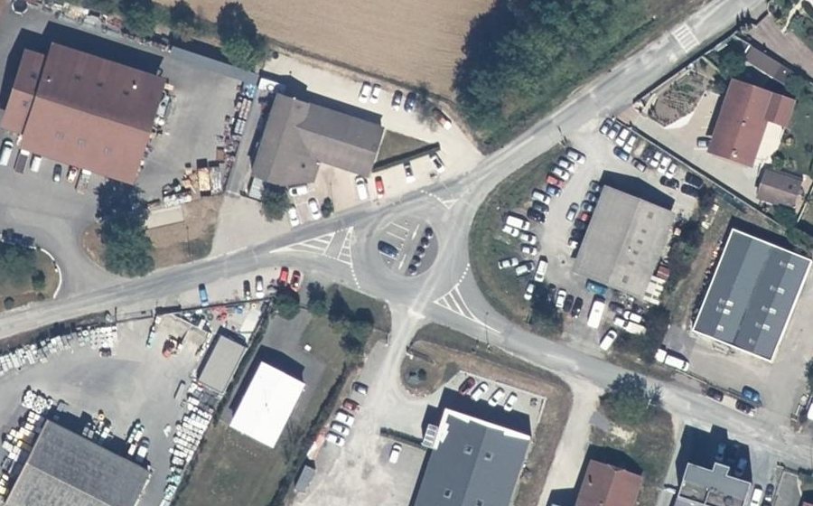 Vue aérienne du Rue de l'Enclos
